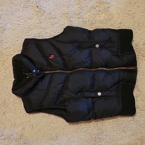 Girl's Black Puffer Vest. Size M